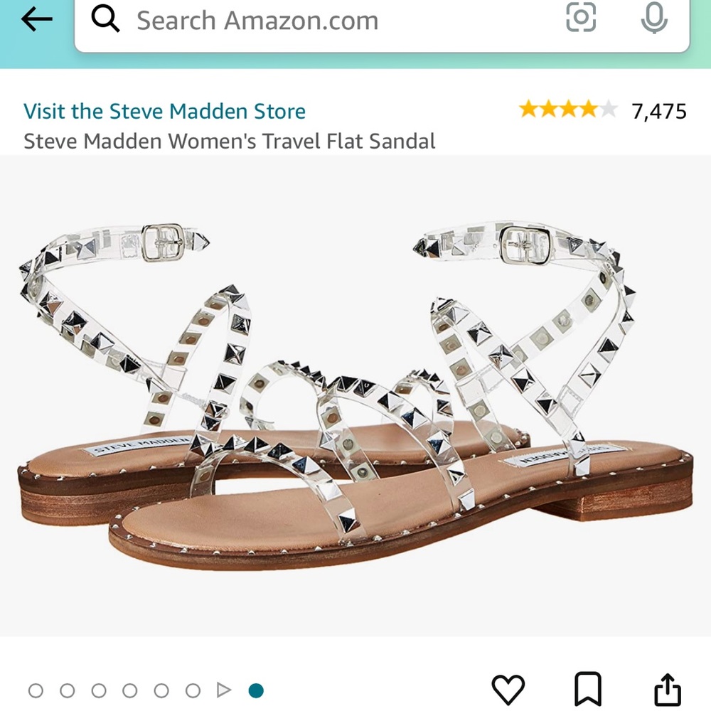 Steve Madden clear studded sandal
